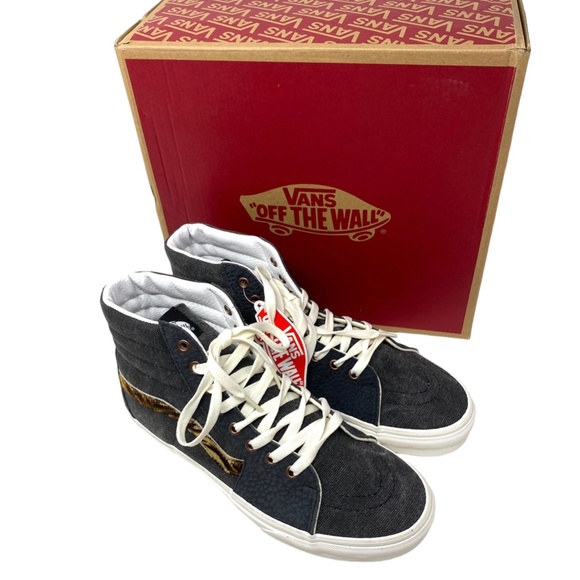 VANS Skate Sk8-Hi Shoe Gray Pony Suede Canvas Men Sneakers Casual High ALSU01657 - Picture 5 of 8